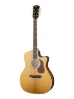 Gold-A8-WCASE-NAT Электро-акустическая гитара, с вырезом, цвет натуральный, с чехлом, Cort