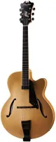 Archtop guitar Peerless Manhattan - Large jazz 17-inch archtop with pressed laminated spruce top and laminated flamed maple body. 625 mm scale, ebony fretboard and details, floating mini humbucker.