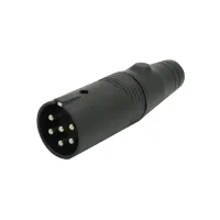 AMPHENOL AP-6-12 - разъем кабельный  6 контактов, 'папа', корпус - пластик, черный