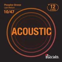 Blacksmith phosphor bronze light medium 10/47 12 string  струны для 12-стр акуст гитары, 10-47, фосв