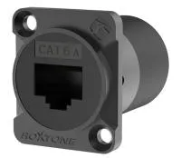ROXTONE RAE8FD-C6A-B Разъем RJ45(CAT6a) панельный, тип-D. Черный