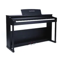 Sai Piano P-110BK Пианино цифровое, 88 клавиш, имитация деревянной клавиатуры, молоточковая механика, 5 уровней чувствительности клавиатуры, 357 тембров, 192 полифония, 100 демо, 55 встроенных уроков, реверберация, динамики 2*25Вт, стойка, три педали, цве