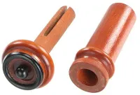 Violin endpin Acura Meister Preciso VE-NIER75M - Grade Preciso boxwood endpin with ebony rim and ball with sound post installation control hole for 4/4-3/4 violin