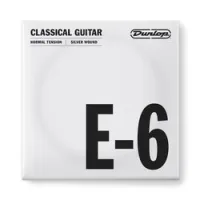 Dunlop dcv06ens nylon silver wound e-6  струна e, 6я струна для клас гитары, нейлон, посер. медь