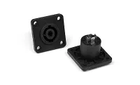 INVOTONE SPK4MQ - разъем Speaker Connector блочный,  4pin, мама, квадратный фланец, корпус пластик