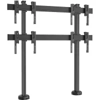 Vogels FFB2264 Black- Напольный стенд для видеостены 2х2 из дисплеев диагональю 49–55'' с фиксацией к полу, альбомная ориентация, макс. нагрузка 320 кг