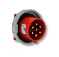 Вилка встраиваемая 16A/400V/6P+E/IP67, фланец 75x75, никелированные контакты 6172-6v