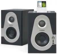 StudioDock 3i пара активных мониторов 3"НЧ/1"ВЧ, 2х15 ватт, 80Гц-23кГц, вход для iPhon. вход USB 2.0, вес 3,7 кг, размеры актив 130х172х172мм, пассив 130х165х172мм, бренд Samson