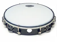 STAGG TAB-210P-BK 10" настраиваемый пластиковый тамбурин, 2 ряда колокольчиков, цвет: черный (BK)