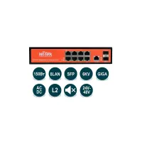 WI-PMS310GF-Alien, Коммутатор управляемый L2 MIX PoE 24/48В 150Вт, порты 8 PoE GE + 2SFP