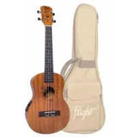 Flight dut 34 eq mah/ mah  укулеле тенор с звукоснимателем, чехол в комплекте, цвет натуральный