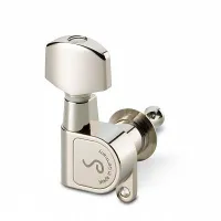 SCHALLER M6NIL A (арт.10010120.01.36) колки для электрогитары , серия M6, 6-слева , малые металлически лепестки крутилок, цвет никель, соотношение 1:12, диаметр отверстия 9,8 мм, машинной полировки. (Старый артикул 5041а)
