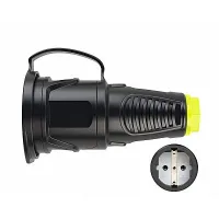 PCE Розетка кабельная 16A/250V/2P+E/IP54 корпус крышка черный, маркер желтый 2511-she