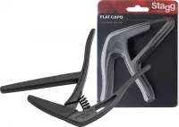 STAGG SCPX-FL BK  Плоский каподастр для классической гитары, цвет черный