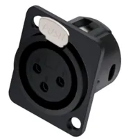 Taverlab C1021 - Разъём панельный 3PIN XLR мама, корпус металл, чёрный