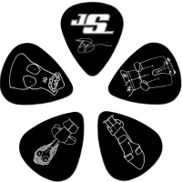 Planet Waves 1cbk6-10js Joe Satriani Guitar Picks, Black, 10 Pack, Heavy