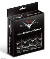 FENDER Custom Shop Deluxe Guitar Care System, 4 Pack, Black - Набор средств для ухода