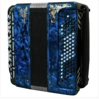 BN-41-LB Баян ученический "Тула" 46х80-II, голубой, Тульская гармонь