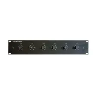 AMIS VC6100 аттенюаторная панель 6Х100Вт/100В, высота 2U, ширина 19', цвет - черный, bypass реле