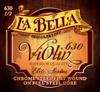 630-1/2 Комплект струн для скрипки размером 1/2, сталь, La Bella