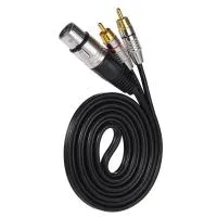 2RCAxXLR (black) 4 метра кабель кабель (черный) GS-PRO