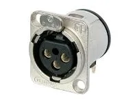 Neutrik NC3FD-H панельный разъем XLR female серии D. горизонт. установка на ПП