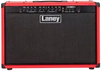 LX120RT RED гитарный комбо 120 Вт, 2 х 12", 2 канала с 3-х полосным эквалайзером и дисторшн, пружинный ревербератор, CD вход, выход на наушники, размеры 453x674x273 мм, вес 18,5 кг. Цвет Red, Laney