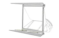 ETC S4 LED CYC Barndoor (horizontal leaves only) (S4LEDCYCBD) Кашетирующие шторки для оптического модуля Source Four LED CYC Adapter. Только горизонтальные шторки (кашетирование верхней и нижней границы поля освещения). Цвет корпуса – черный.