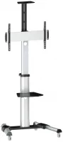 Стойка Digis DSM-P64C мобильная для ТВ 34"-70" до 50 кг, фикс., VESA до 600x400мм, наклон -12°/+5°, изменение высоты ТВ, полки для камеры и источников, поворот в горизонтальное и портретное положение (90°)