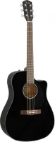 FENDER CD-60SCE BLK электроакустическая гитара, топ - массив ели, цвет черный
