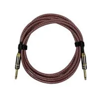ESHINE ES-8052A - Несимметричный гитарный кабель в хлопковой оплетке 3м, позолоченный гальванизирова, , шт
