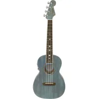 FENDER Dhani Harrison Uke Turquoise укулеле, цвет - бирюзовый, чехол в комплекте