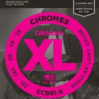 D`addario ecb-81-5 sale  струны для 5-струнной бас гитары chromes, хром, плоская оплётка, 45-130