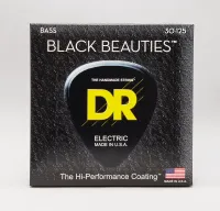 DR BKB6-30 - струны для 6-струнной бас-гитары, Калибр: 30-125, Серия: BLACK BEAUTIES™, Обмотка: нержавеющая сталь, Покрытие: есть