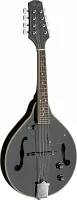 STAGG M50E BLK - электроакустическая мандолина, дека, обечайки и низ: nato, гриф: nato, накладка грифа: палисандр, мостик: клен, механика: хромированная, звуковые отверстия "ff", цвет: черный