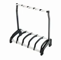 KandM 17515-016-00 Guardian 5 универсальная складная напольная стойка для пяти гитар, прозрачные саппорты и держатели медиаторов