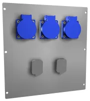 ИМЛАЙТ Панель коробки лючка ПКЛ.25.25. (3Schuko-1XLRf5p-1RJ45 EtherCON-2SCDX)