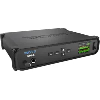 MOTU M64 - AVB/USB цифровой аудио интерфейс с SRC, DSP, 24бит/192кГц, 160x128 LCD дисплей, 4 кнопки навигации, 1x2 BNC MADI входа/выхода, 1x1 optical MADI вход/выход, 1/4" TRS стерео выход на наушники, Word Clock вход/выход, USB2, AVB