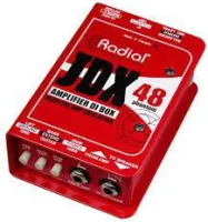Radial jdx48  активный директ-бокс (48v phantom) для с гитары и баса, вход trs, выход xlr