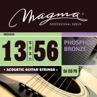 Magma Strings GA150PB - Струны для акустической гитары 13-56, Серия: Phosphor Bronze, Обмотка: круглая, фосфористая бронза, Натяжение: Medium.