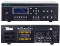 DSPPA MP-8712 Комбинированный микшер -усилитель 120 Вт\100В, 6 зон, 3 микр., 3 Aux вход,  AM/FM тюнер, MP3 -плеер, USB-порт, функция приоритетов, таймер. Питание 220-240В