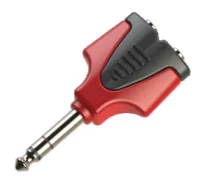 ROXTONE RPAN340 Переходник 2 x 3,5mm stereo Female Jack - 6,3 stereo Male Jack.