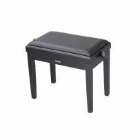 Tempo Turris 153/MB - банкетка деревянная с регулировкой высоты, кожзам, цвет: черный