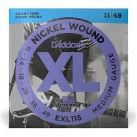 J.D.Addario EXL115 XL NICKEL WOUND Blues/Jazz Rock струны для 6-ти струнной электрогитары, диаметры струн . 011, .014, .018, .028, .038, .049