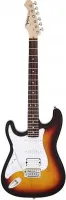 ARIA STG-004-L 3TS - Леворукая электрогитара, 22 лада, корпус: липа, гриф: клен, на болтах, накладка: техвуд, звукосниматели: OS-1 Single Coil x 2, OH-1 Humbucker x 1. Регуляторы: громкость х1, тон х2, переключатель звукоснимателей, цвет - 3 Tone Sunburst