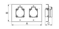 ИМЛАЙТ Панель 2U (4SCHUKO(белый)-1SCHUKO-1XLRf-1XLRm)