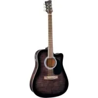 Jay Turser JJ-45-FCET-BKSB SALE  электроакустическая гитара Dreadnought, Black Sunburst