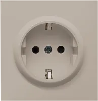 Матовый кашемир накладка для розетки Schuko с заземлением, со шторками 16A 250 В~ Donel R98 (DA22035)