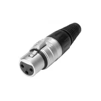 Sommer Cable HI-X3CF- Разъем XLR 3-pin (розетка) на кабель диаметром 4,0–8,5 мм, серебристый