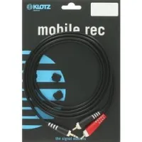 Klotz ay7-0600  коммутационный кабель мини jack 3,5 стерео/ 2 х rca, 6 м, черный, разъем klotz